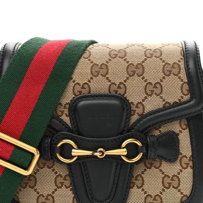 Gucci Monogram Small Lady Web Shoulder Bag Beige Black 9 of 11