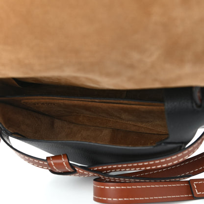 Loewe Grained Calfskin Small Gate Crossbody Bag Pecan Black 5 of 8