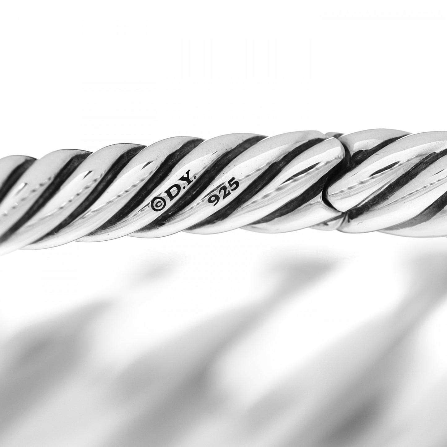 Sterling Silver 17mm Pure Form Cable Bracelet