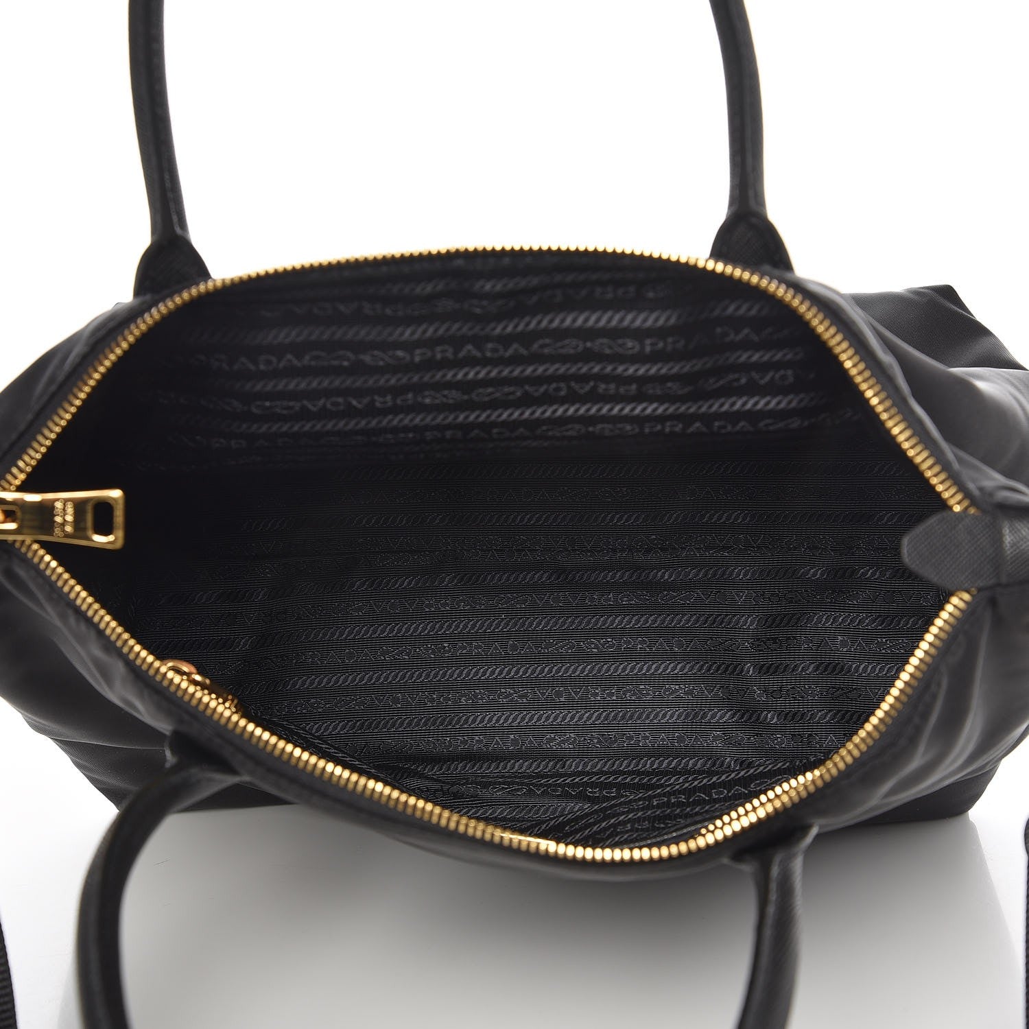 Prada Saffiano Tessuto Nylon Tote Nero Black 6 of 8