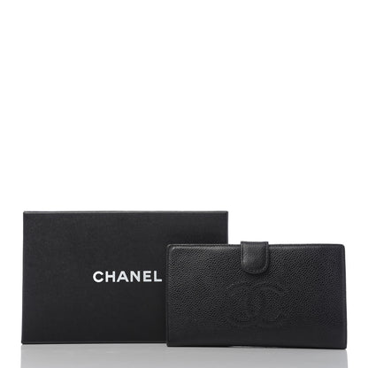 Chanel Caviar Timeless CC French Wallet Black 10 of 12