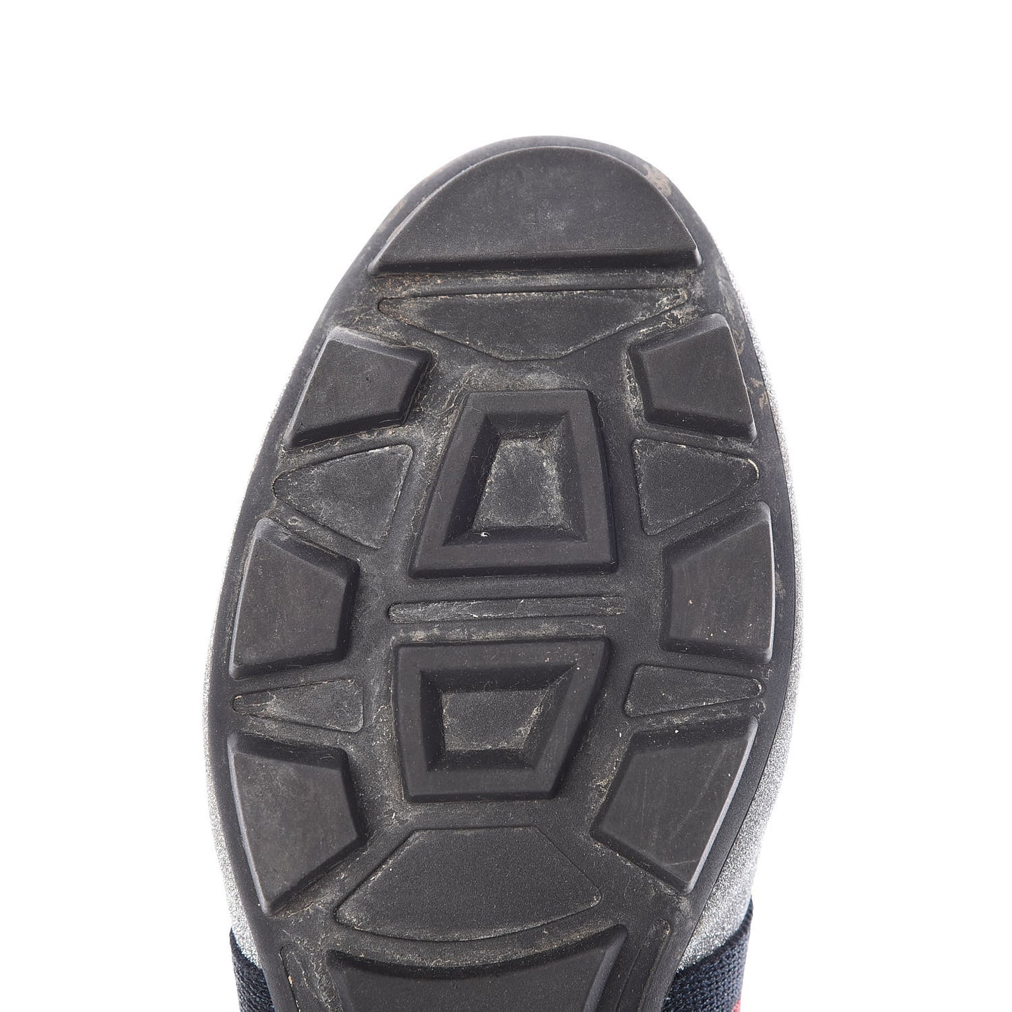 Nappa Sparkle Studded Web Lace Up Titan Sneakers 37.5 Argento