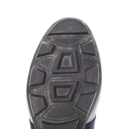 Gucci Nappa Sparkle Studded Web Lace Up Titan Sneakers 37.5 Argento 9 of 10