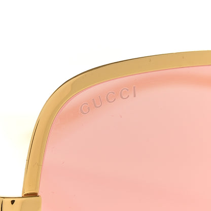 Gucci Metal Oversized Square Frame Sunglasses GG1063S Gold 7 of 7