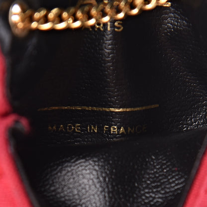 Chanel Knit Quilted Pouch Necklace Red 11 of 20