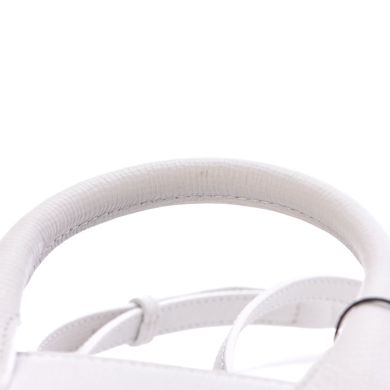 Burberry Grainy Calfskin House Check Small Banner Tote Chalk White 13 of 13