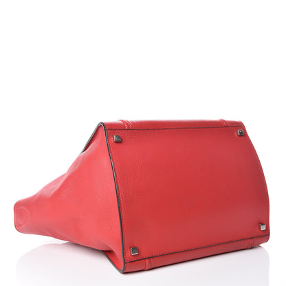 Celine Supple Calfskin Medium Phantom Luggage Vermillion 4 of 21