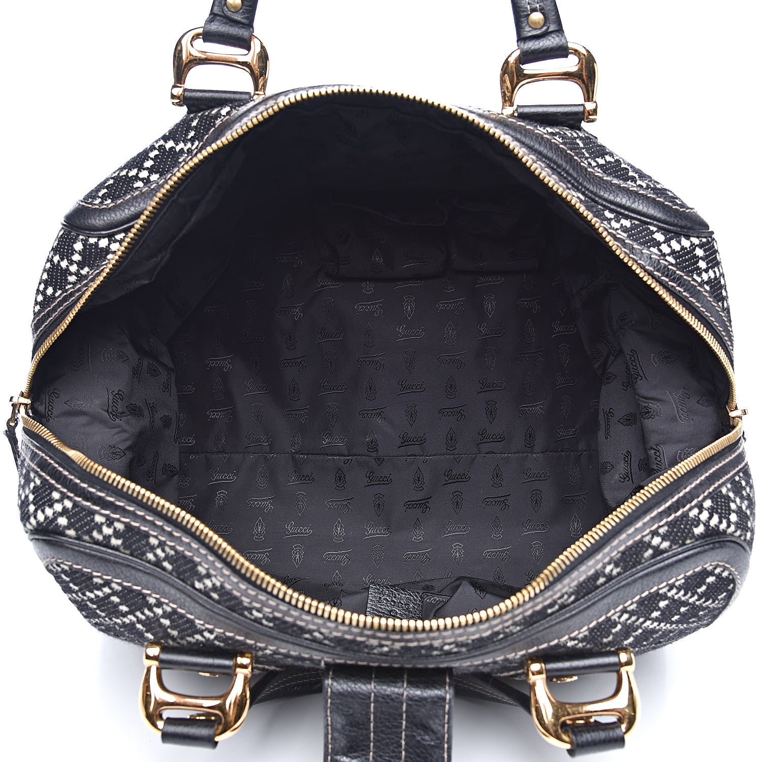 Gucci Diamante Calfskin Large Aviatrix Boston Black 5 of 16