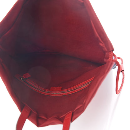 Gucci Canvas Logo Sylvie Stripe Drawstring Backpack Red 5 of 9