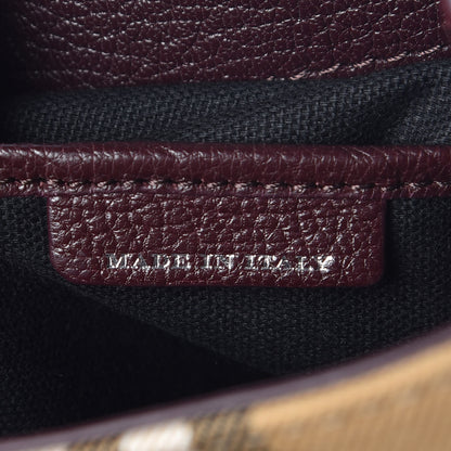 Burberry Goatskin Vintage Check Small Banner Tote Deep Claret 9 of 11