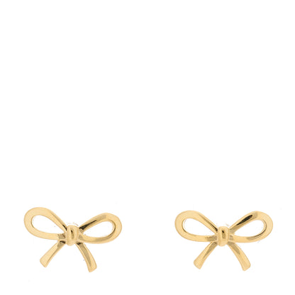 Tiffany 18K Yellow Gold Bow Earrings 1 of 4