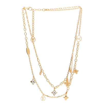 Louis Vuitton Metal Blooming Strass Necklace Gold 3 of 4