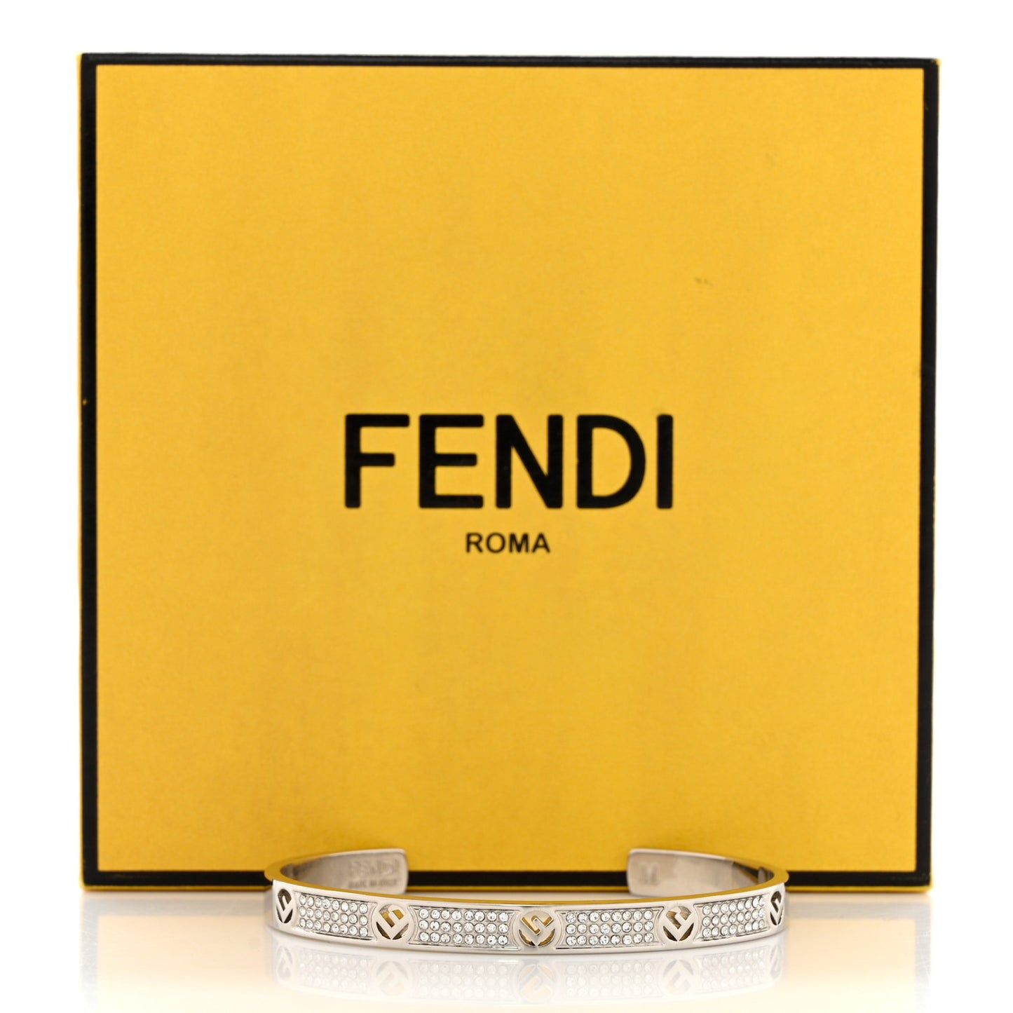Metal Crystal F Is Fendi Bracelet M Silver