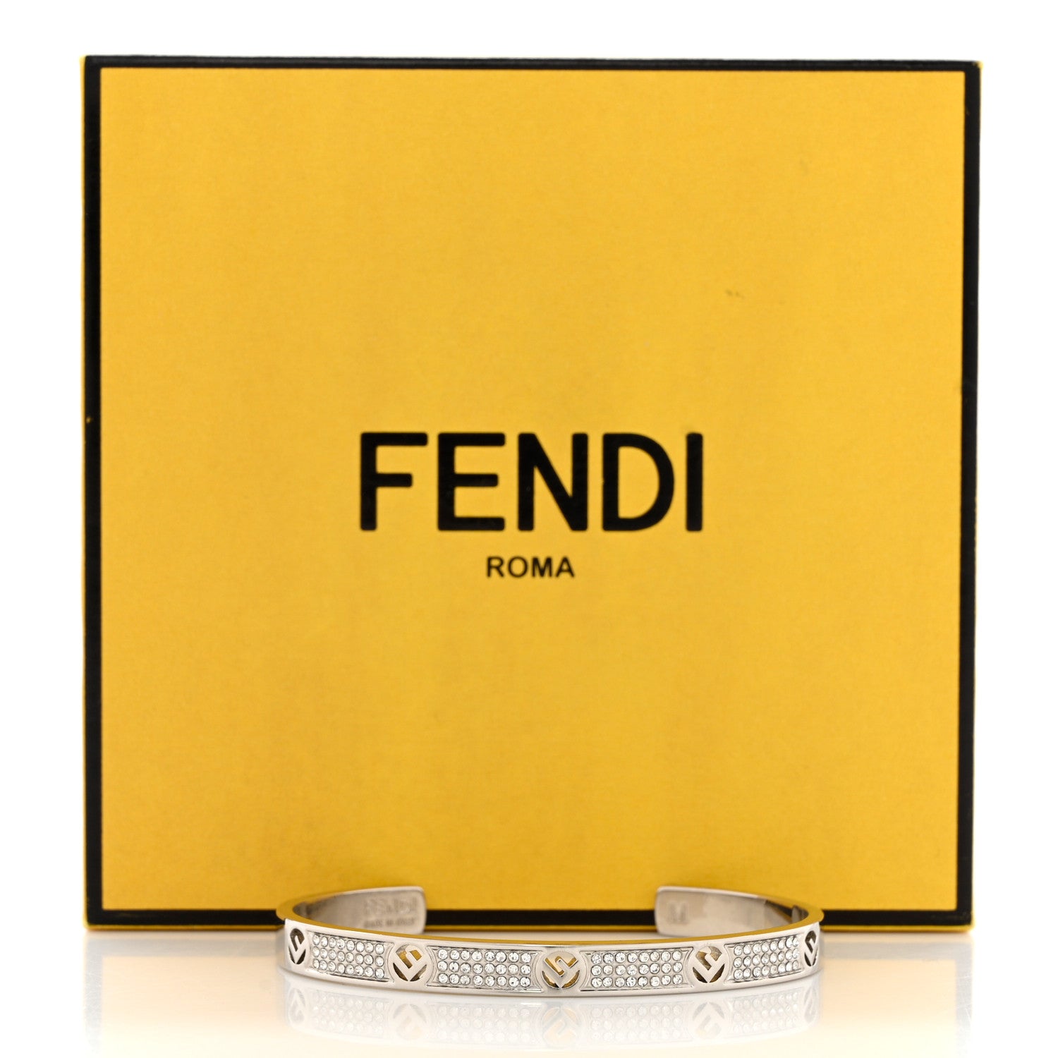 Fendi Metal Crystal F Is Fendi Bracelet M Silver 7 of 7