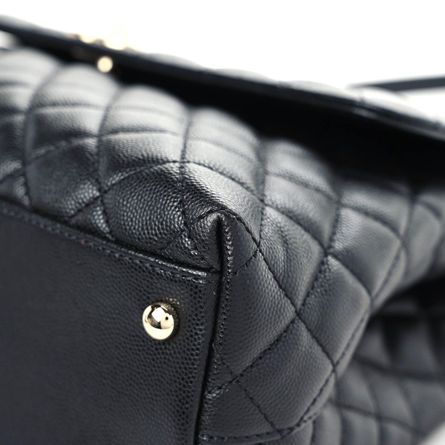 Chanel Caviar Quilted Medium Coco Handle Flap Black 9 of 11