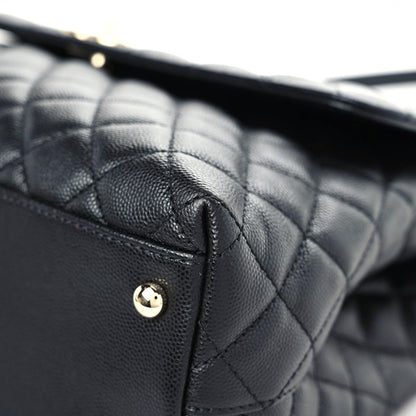 Chanel Caviar Quilted Medium Coco Handle Flap Black 9 of 11