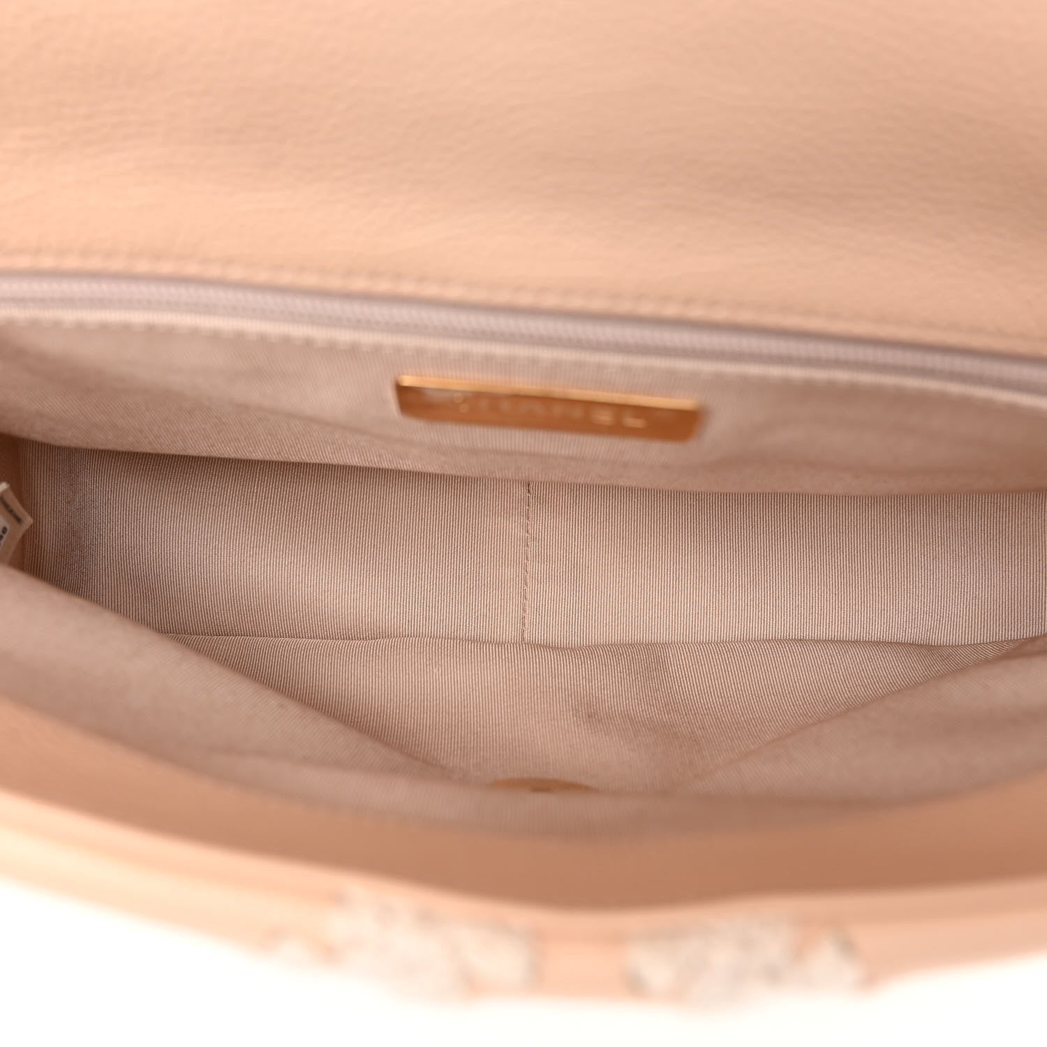 Chanel Calfskin Crochet Medium Chanel 19 Flap Beige 5 of 9