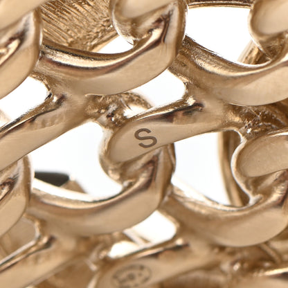 Chanel Crystal Pearl Chain CC Cuff Gold 4 of 5