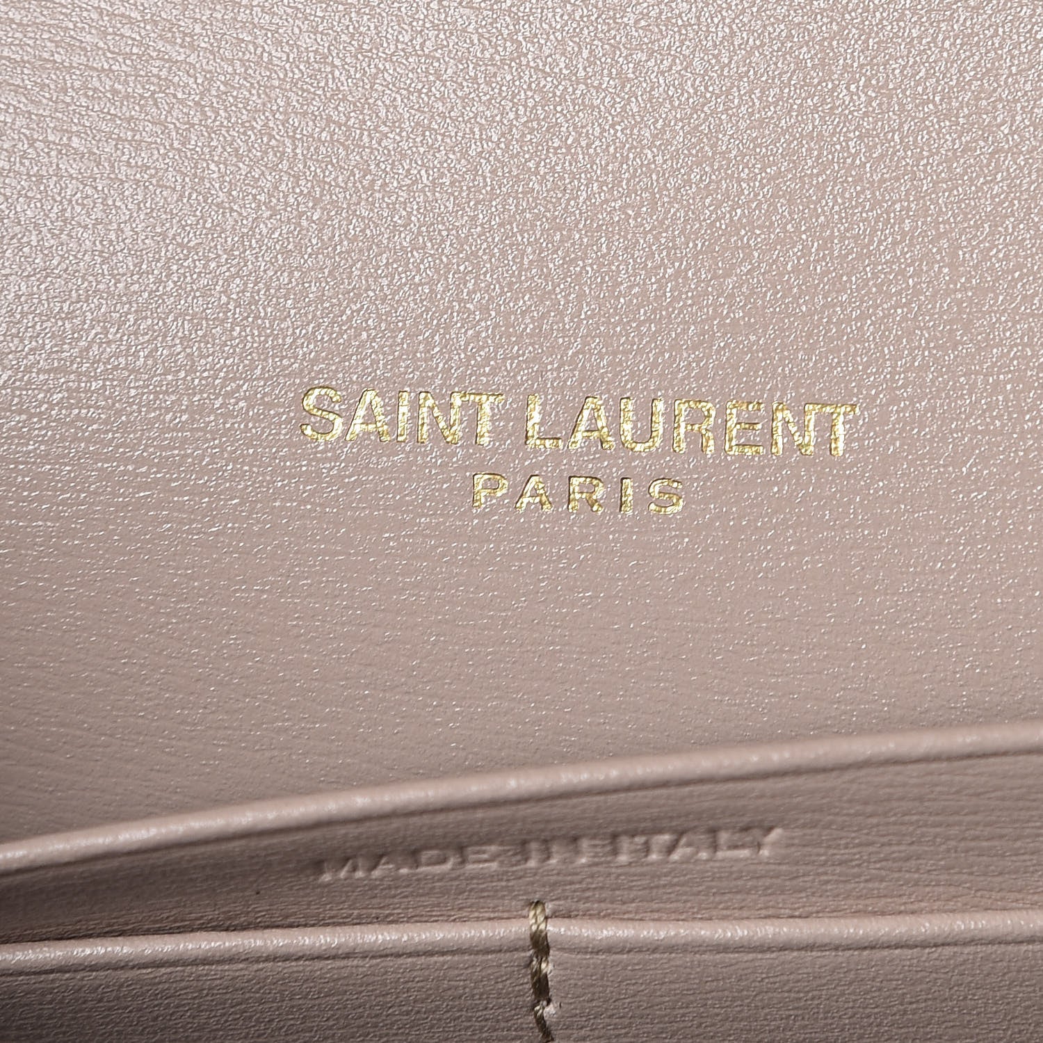 Saint Laurent Smooth Calfskin Monogram Sulpice Chain Wallet Nude 6 of 7