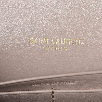 Saint Laurent Smooth Calfskin Monogram Sulpice Chain Wallet Nude 6 of 7