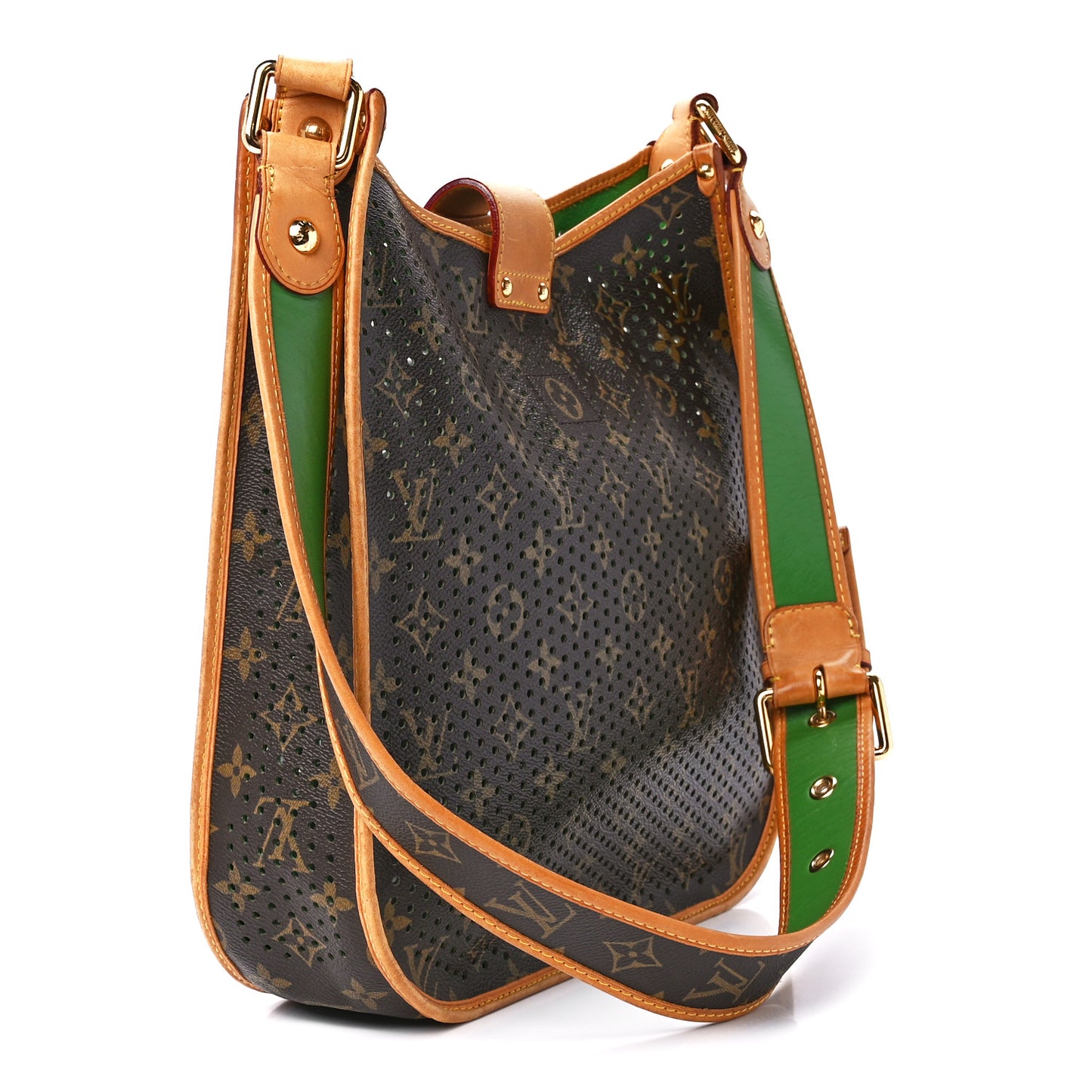 Monogram Perforated Musette Green
