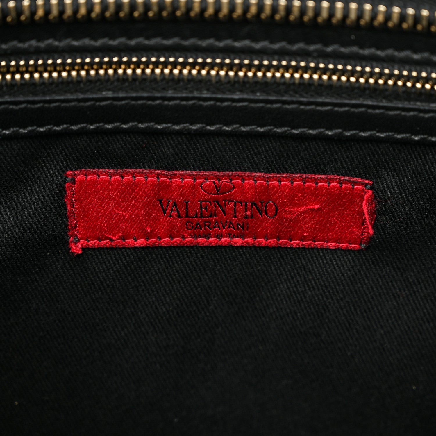 Valentino Garavani Vitello Rockstud Double Handle Tote Black 6 of 14