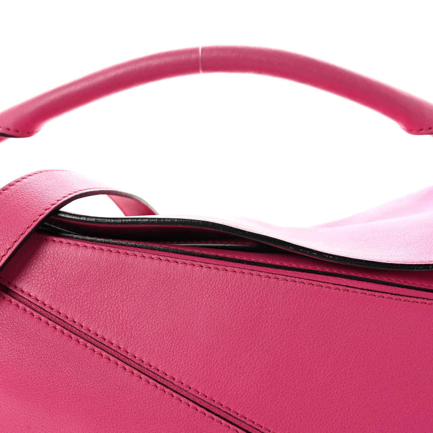 Calfskin Medium Puzzle Bag Fuchsia