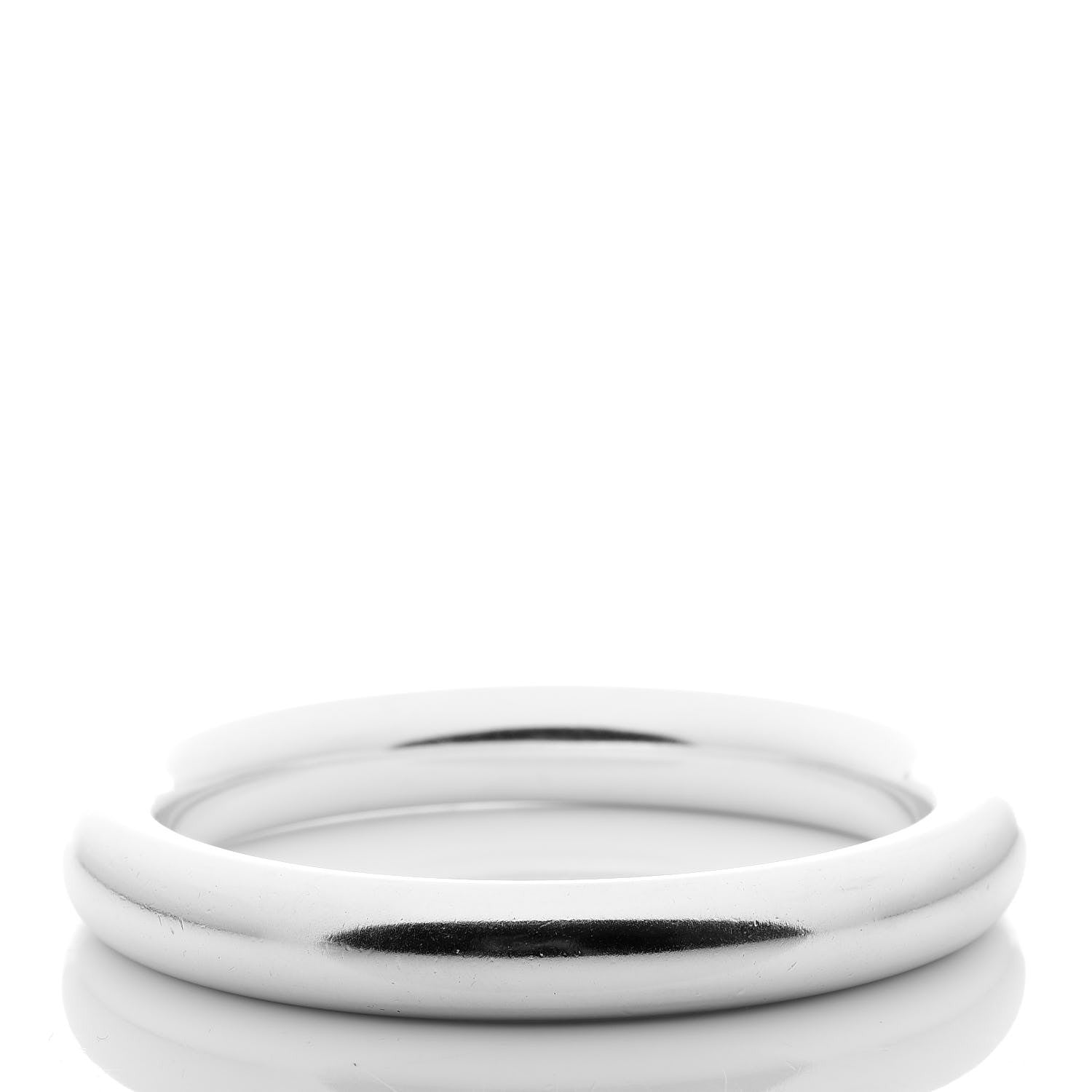 Hermes Sterling Silver Oval Bangle Bracelet SH 3 of 4