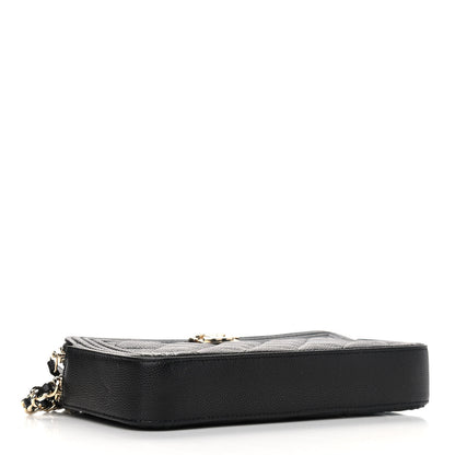 Chanel Caviar Quilted Small Boy Clutch With Chain Black 4 of 10