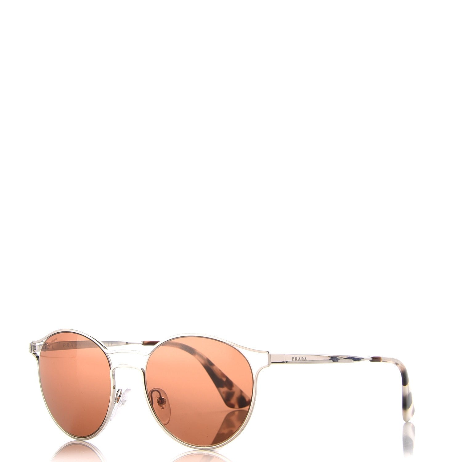 Prada Mirrored Cinema Sunglasses SPR 62S Brown 1 of 8