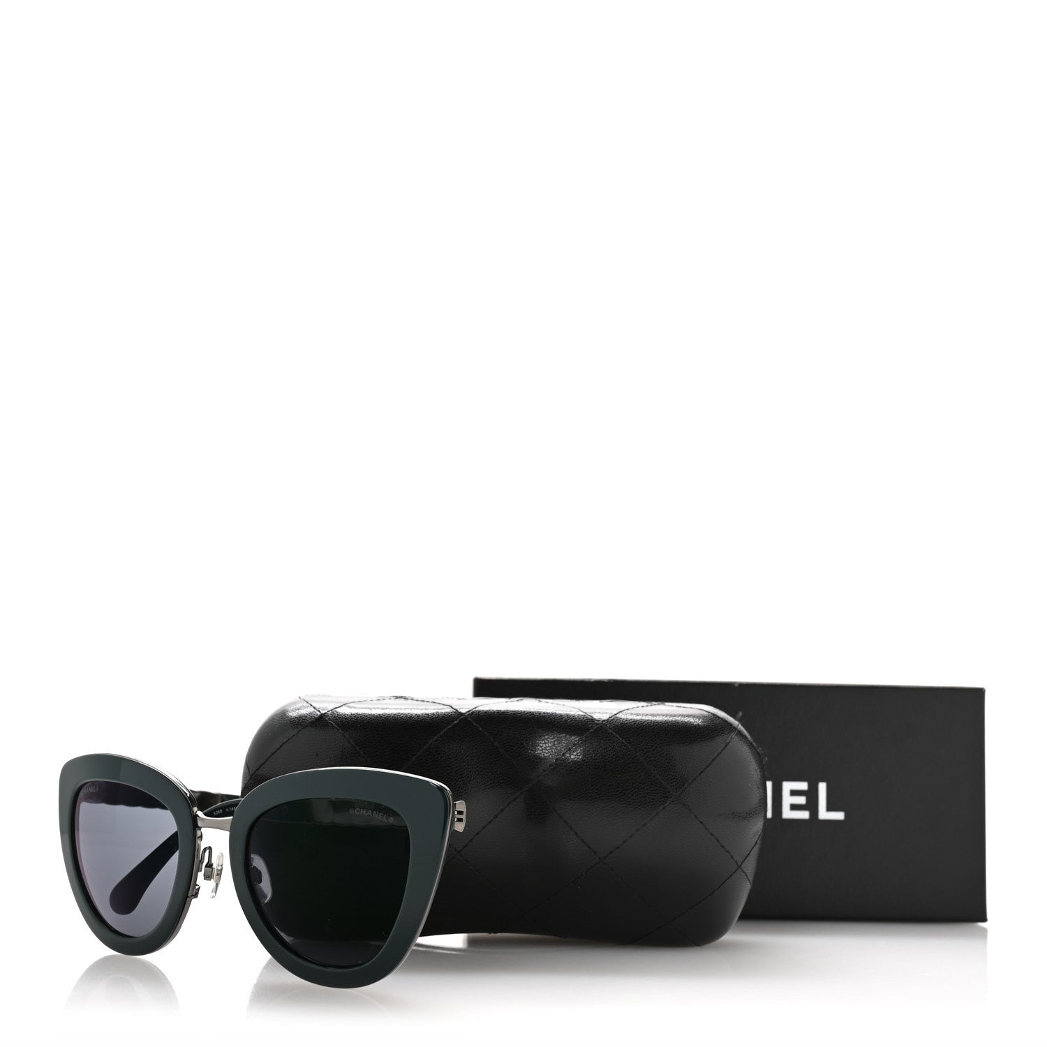 Chanel Cat Eye Quilted Sunglasses 5368 Green 8 of 8