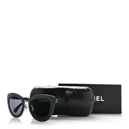 Chanel Cat Eye Quilted Sunglasses 5368 Green 8 of 8