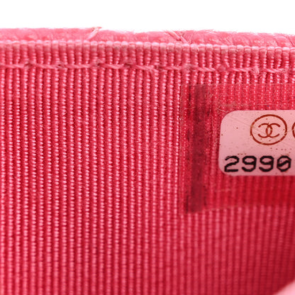 Chanel Caviar Quilted Flap Card Holder Wallet Pink 9 of 12