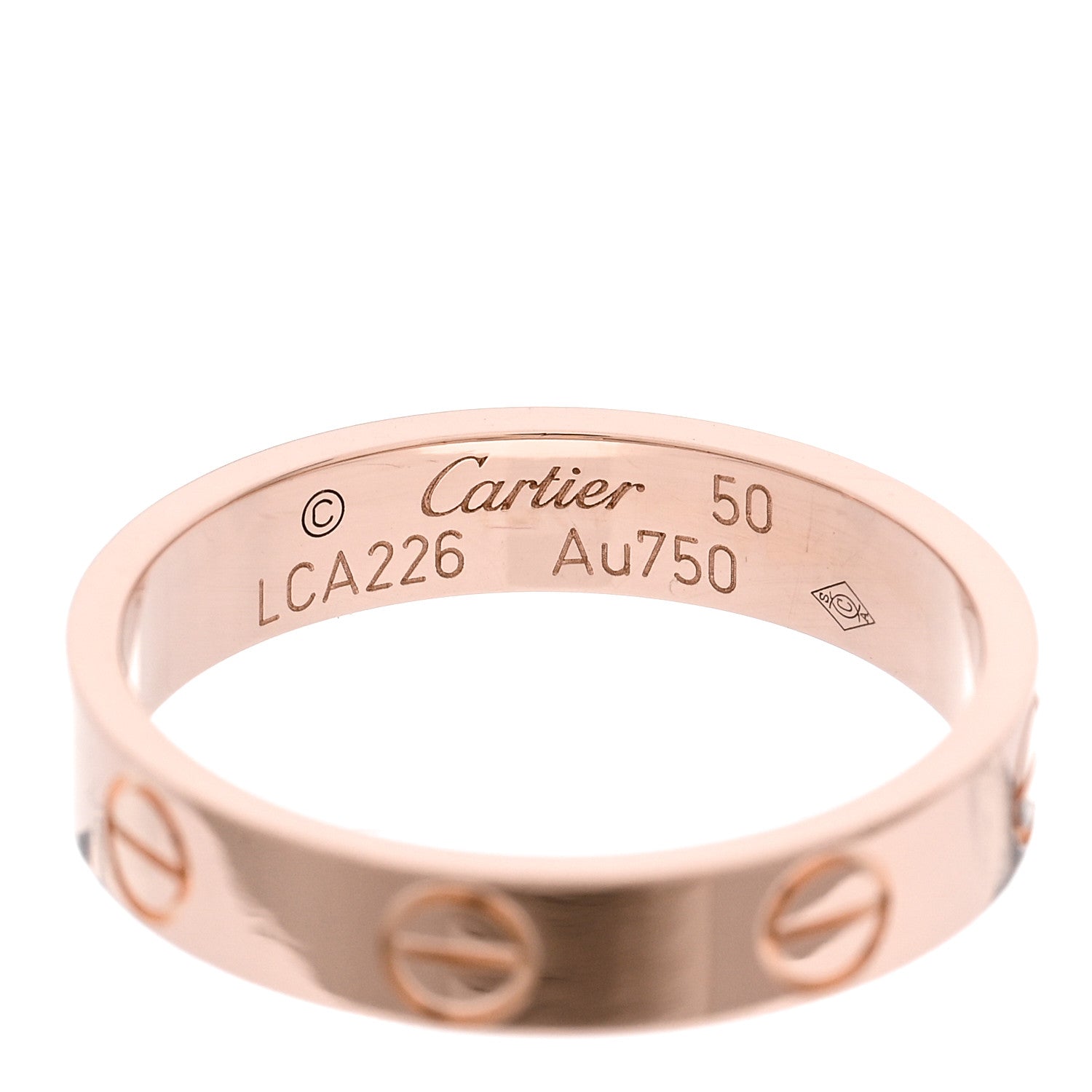 Cartier 18K Pink Gold 3.5mm LOVE Wedding Band Ring 50 5.25 4 of 4