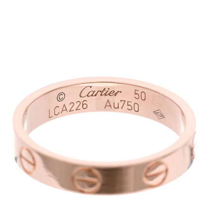 Cartier 18K Pink Gold 3.5mm LOVE Wedding Band Ring 50 5.25 4 of 4