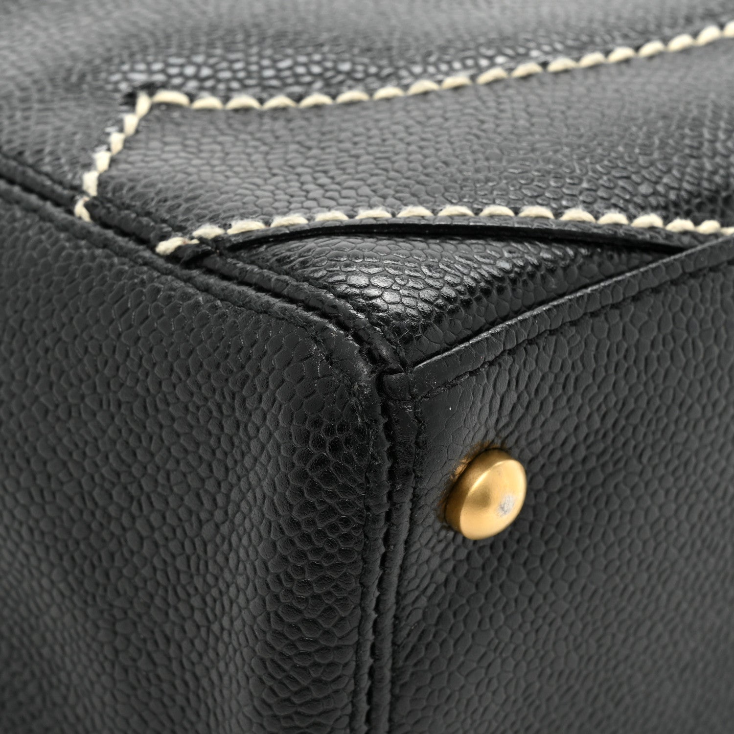 Chanel Caviar CC Stitched Small Tote Black 17 of 19
