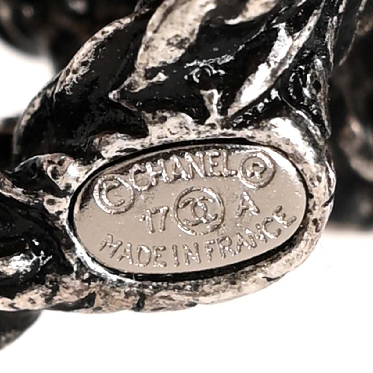 Ruthenium Chain CC Brooch