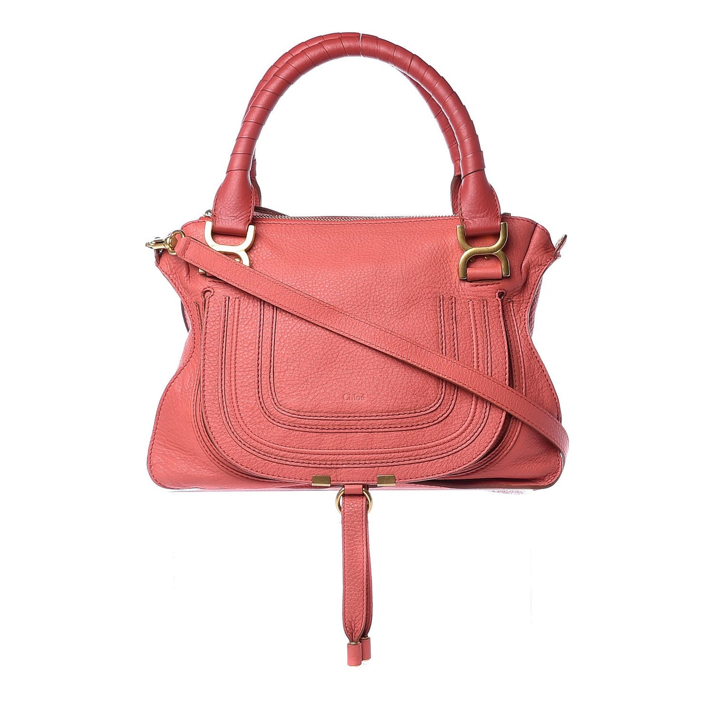 Calfskin Medium Marcie Satchel Paradise Pink