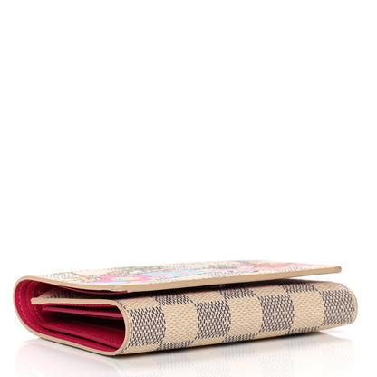 Louis Vuitton Damier Azur 2021 Christmas Animation Hollywood Victorine Wallet Fuchsia 4 of 7