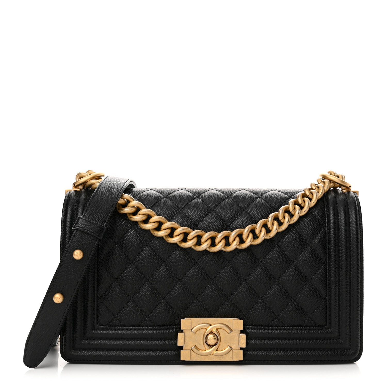 Chanel Caviar Quilted Medium Boy Flap Black 1 of 10