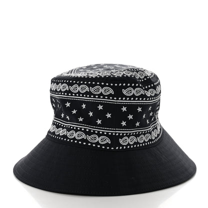 Hermes Technical Gabardine Balade Bandana Bucket Hat 57 Marine 5 of 9
