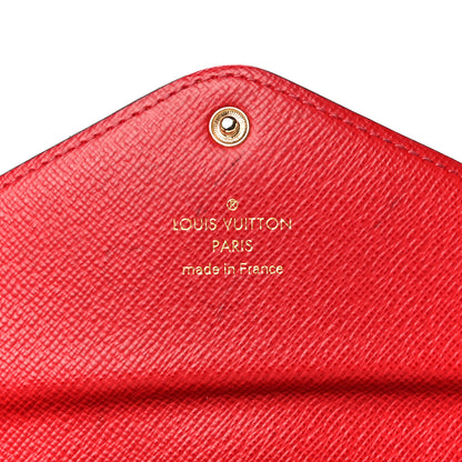 Louis Vuitton Damier Ebene Josephine Wallet Red 7 of 23