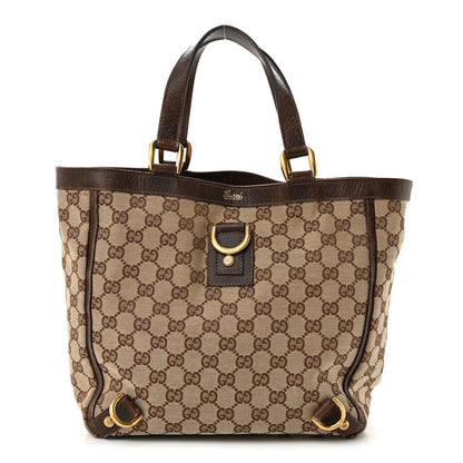 Gucci Monogram Small Gold D Ring Tote Brown 1 of 14
