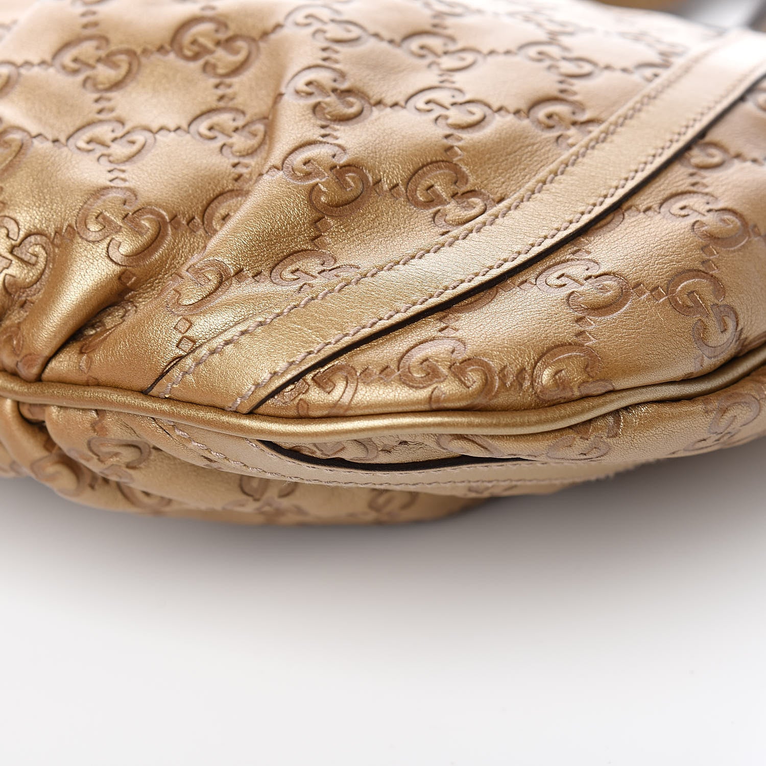 Gucci Guccissima Small D Ring Messenger Gold 9 of 10