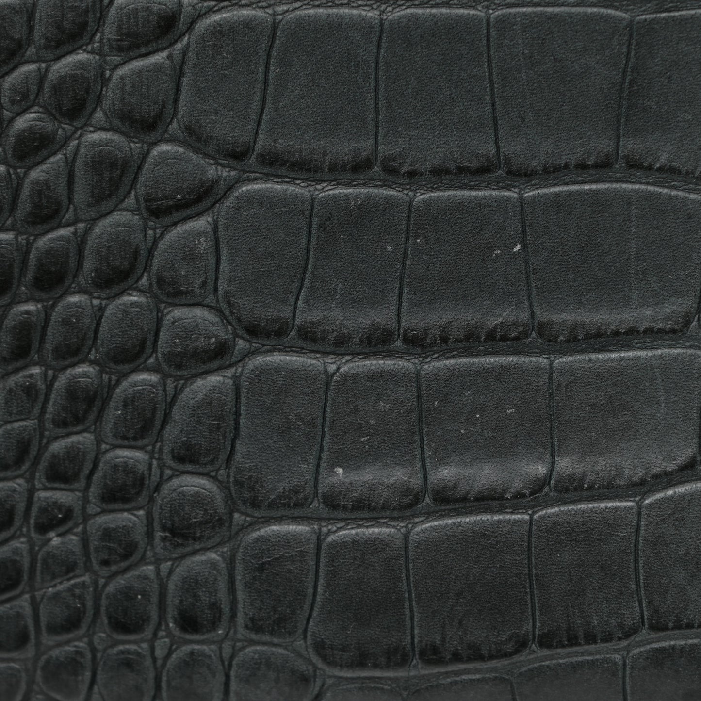 Calfskin Crocodile Embossed Small Sac De Jour Dusty Black