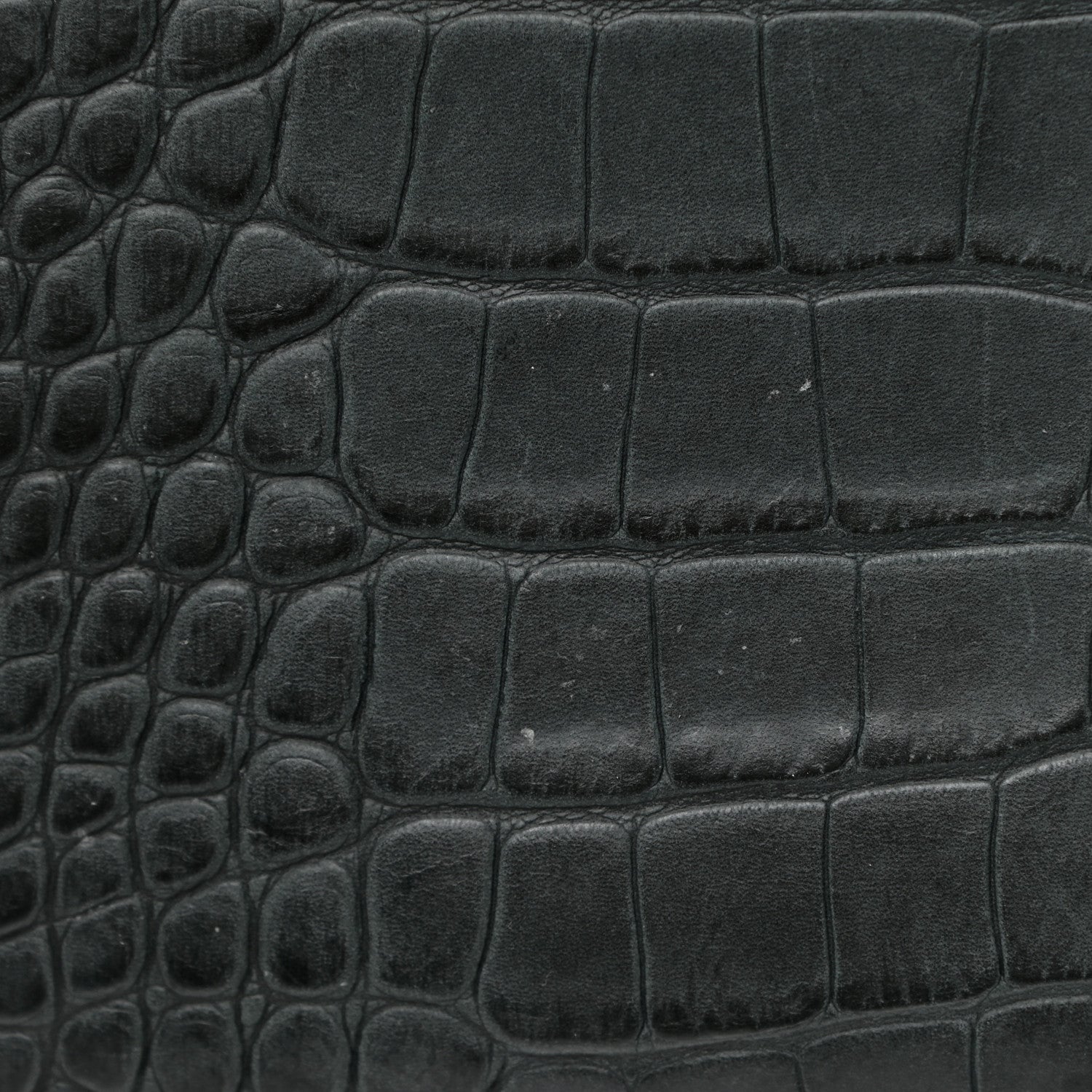 Saint Laurent Calfskin Crocodile Embossed Small Sac De Jour Dusty Black 17 of 18
