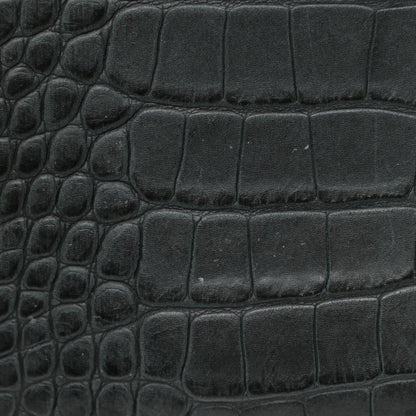 Saint Laurent Calfskin Crocodile Embossed Small Sac De Jour Dusty Black 17 of 18
