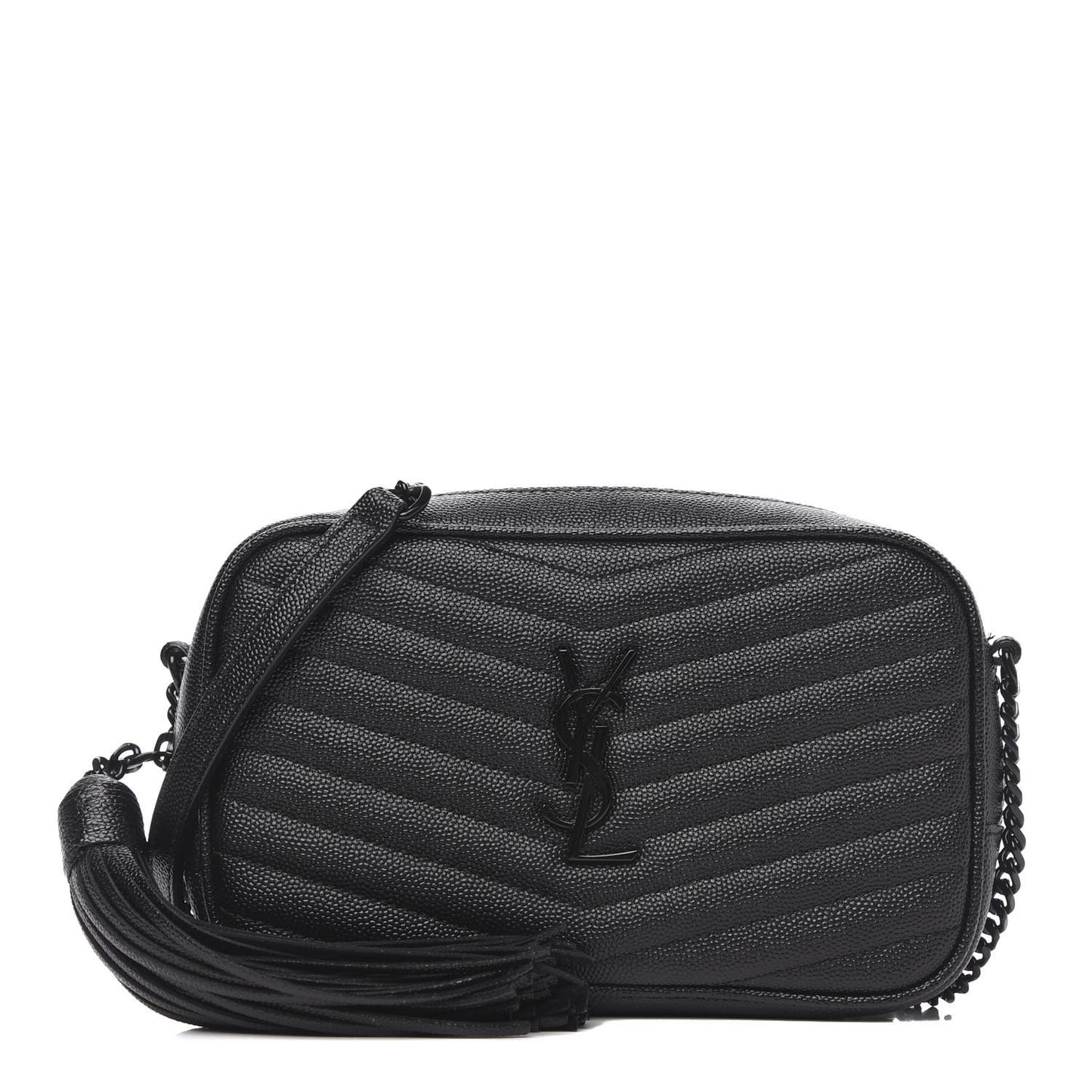 Grain De Poudre Matelasse Monogram Mini Lou Camera Bag Black