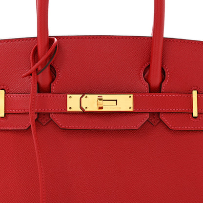 Hermes Epsom BIRKIN 30 Rouge Casaque 8 of 15