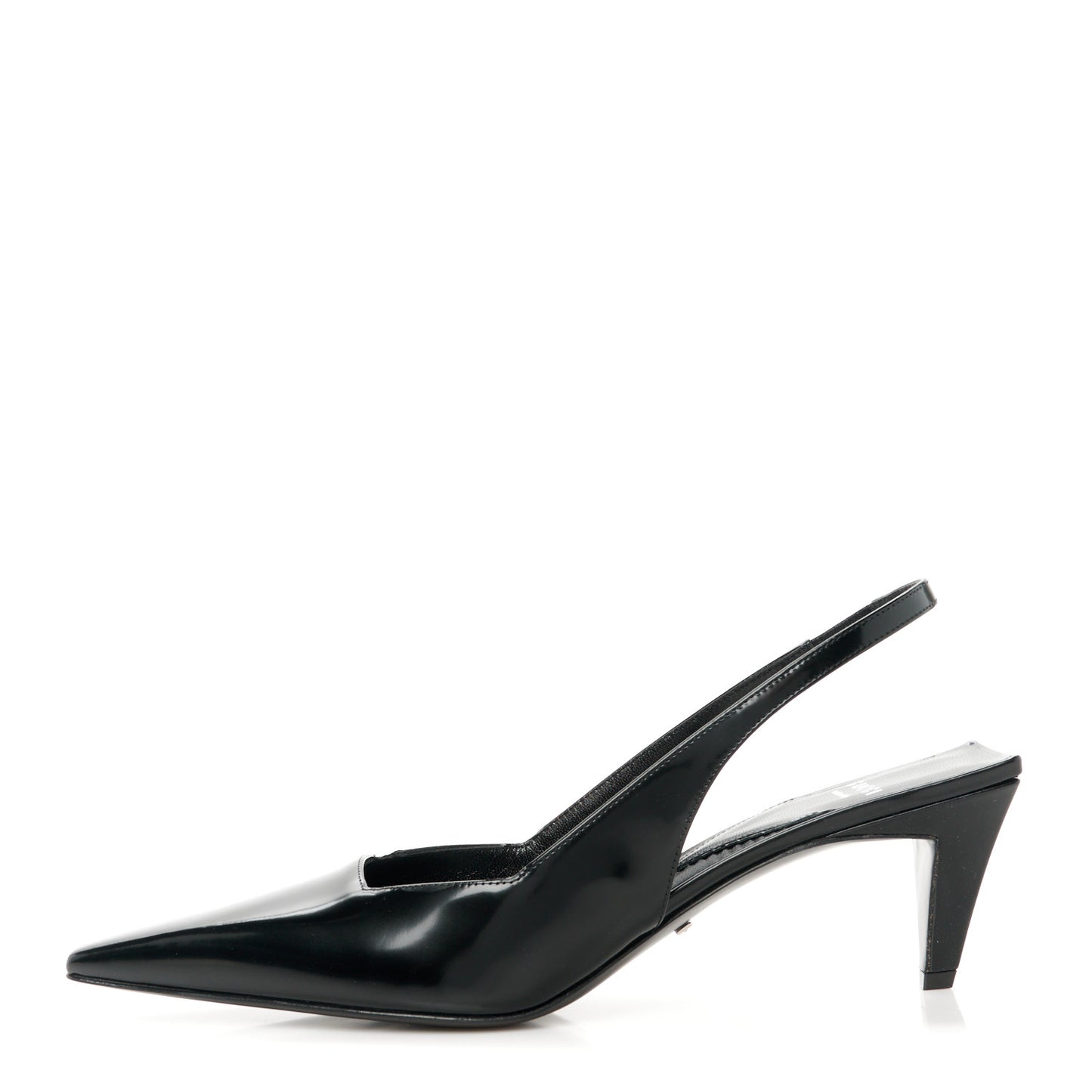 Nappa Mallory Pointed Toe Slingback Sandal 39 Black